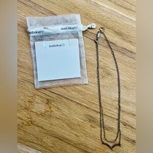 Sabika Work Wear Two-Row V Necklace